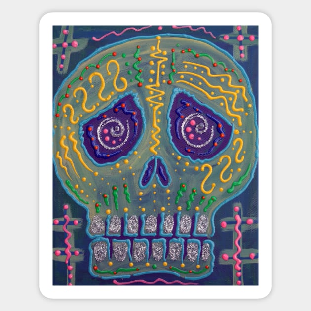 Great Electric Skull Sticker by barbosaart